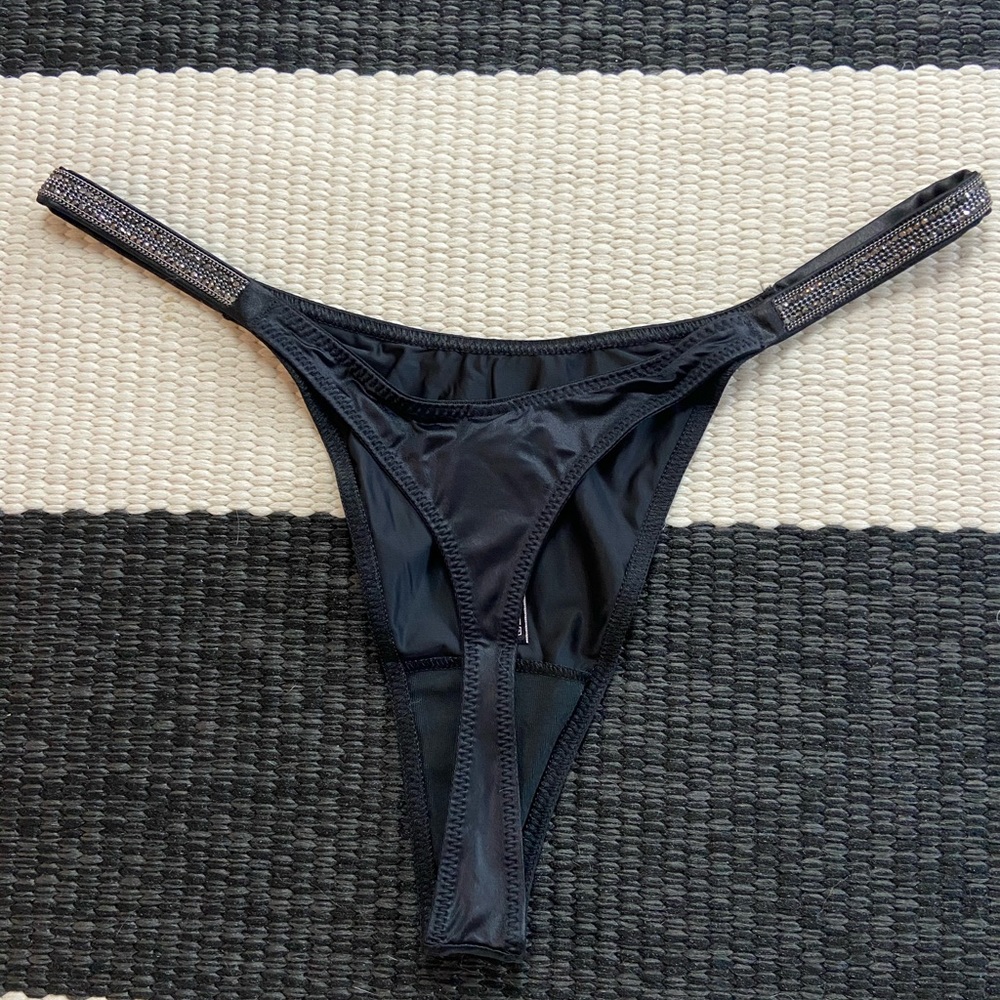 NWT Victorias Secret logo shine strap thong panty - Picture 4 of 8